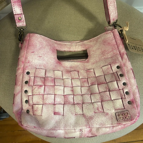 BED|STU Keiki  Fuschia Textured Leather Shoulder Bag - Picture 3 of 8